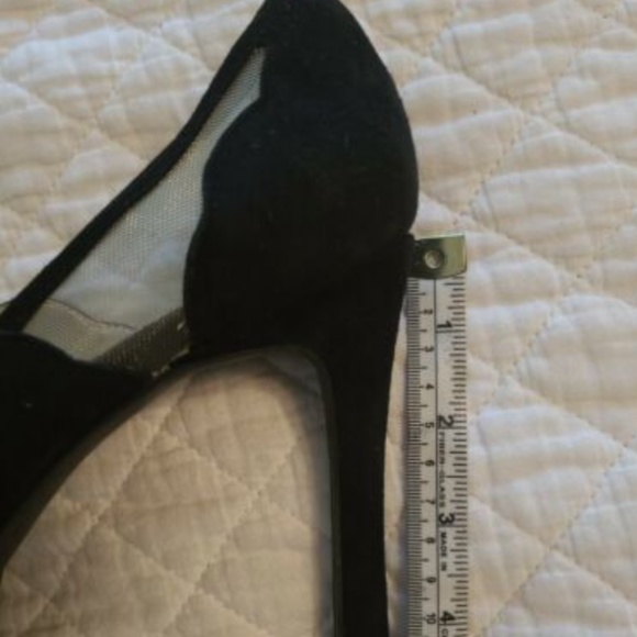 Levity Suede Peep Toe Velvet Pumps - Picture 5 of 5